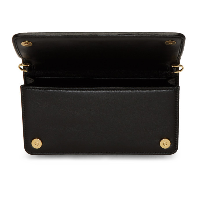 Miu Miu Black Velvet Matelasse Wallet Chain Bag Miu Miu