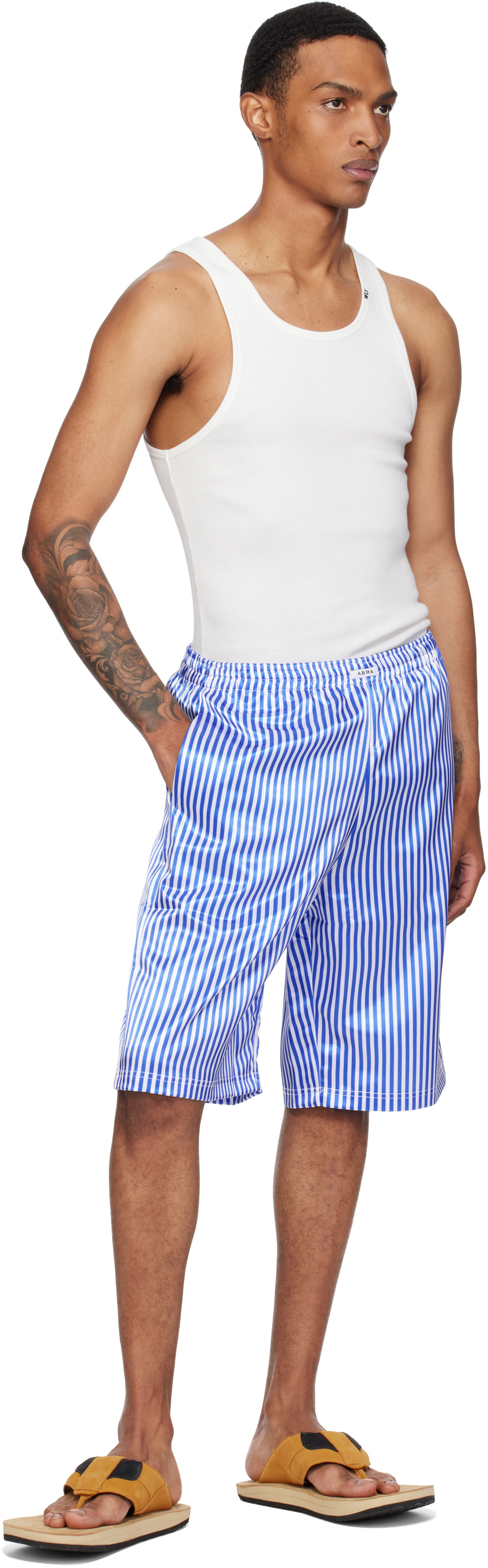 ABRA SSENSE Exclusive Blue & White Basketball Printed Shorts