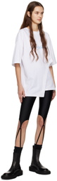 J KOO White Asymmetric T-Shirt