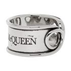 Alexander McQueen Silver Safety Pin Ring