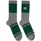 Acne Studios Grey Patch Striped Socks
