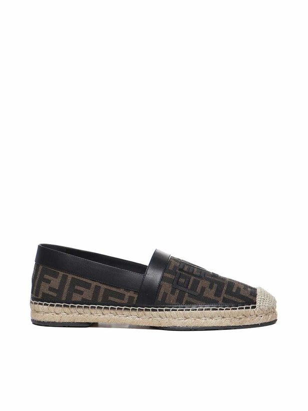 Fendi White and Yellow Canvas Espadrilles Fendi display picture 1