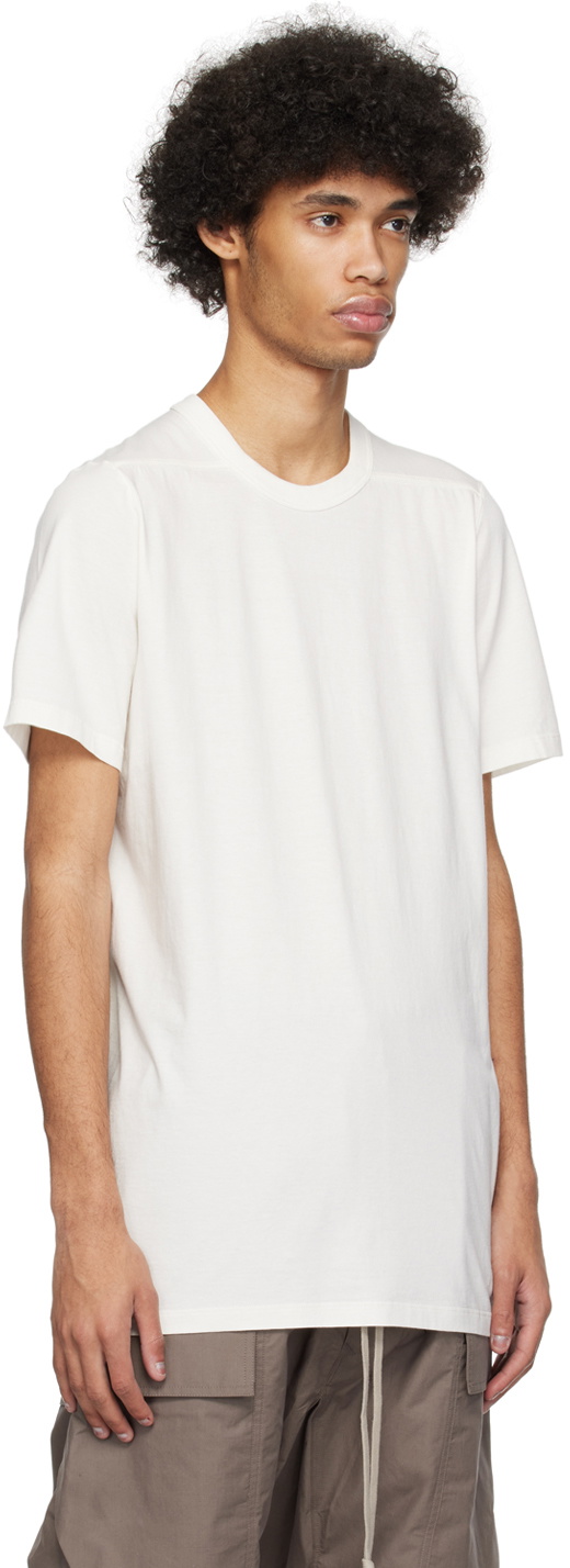 【関税&送料込】Rick Owens White Cotton T-Shirt Jumbo printed cotton jersey T-shirt in white - Rick Owens