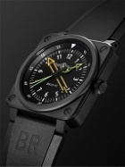 Bell & Ross - BR 03-92 Radiocompass Limited Edition Automatic 42mm Ceramic and Rubber Watch, Ref. No. BR0392-RCO-CE/SRB