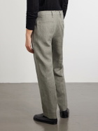 Rag & Bone - Evan Straight-Leg Pleated Linen Trousers - Gray