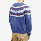 Human Made Men's Nordic Jacquard Knit Sweater in Blue