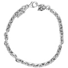 Emanuele Bicocchi SSENSE Exclusive Silver Skull Chain Bracelet