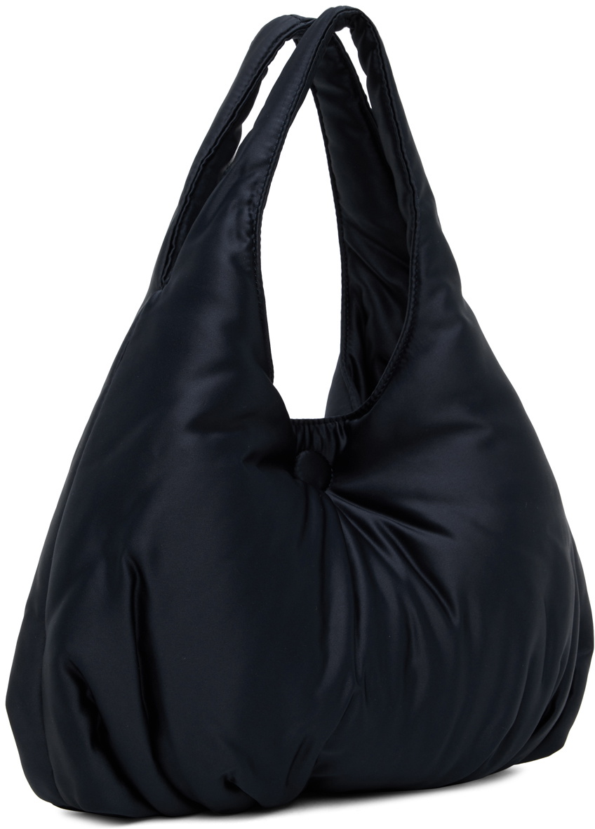 AMOMENTO☆23FW SILKY PADDED BAG AMOMENTO Navy Padded Bag AMOMENTO