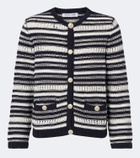 Veronica Beard Bellingham striped cotton cardigan