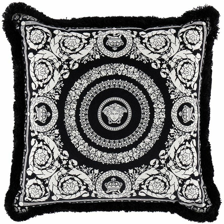 Photo: Versace Black Barocco Foulard Cushion