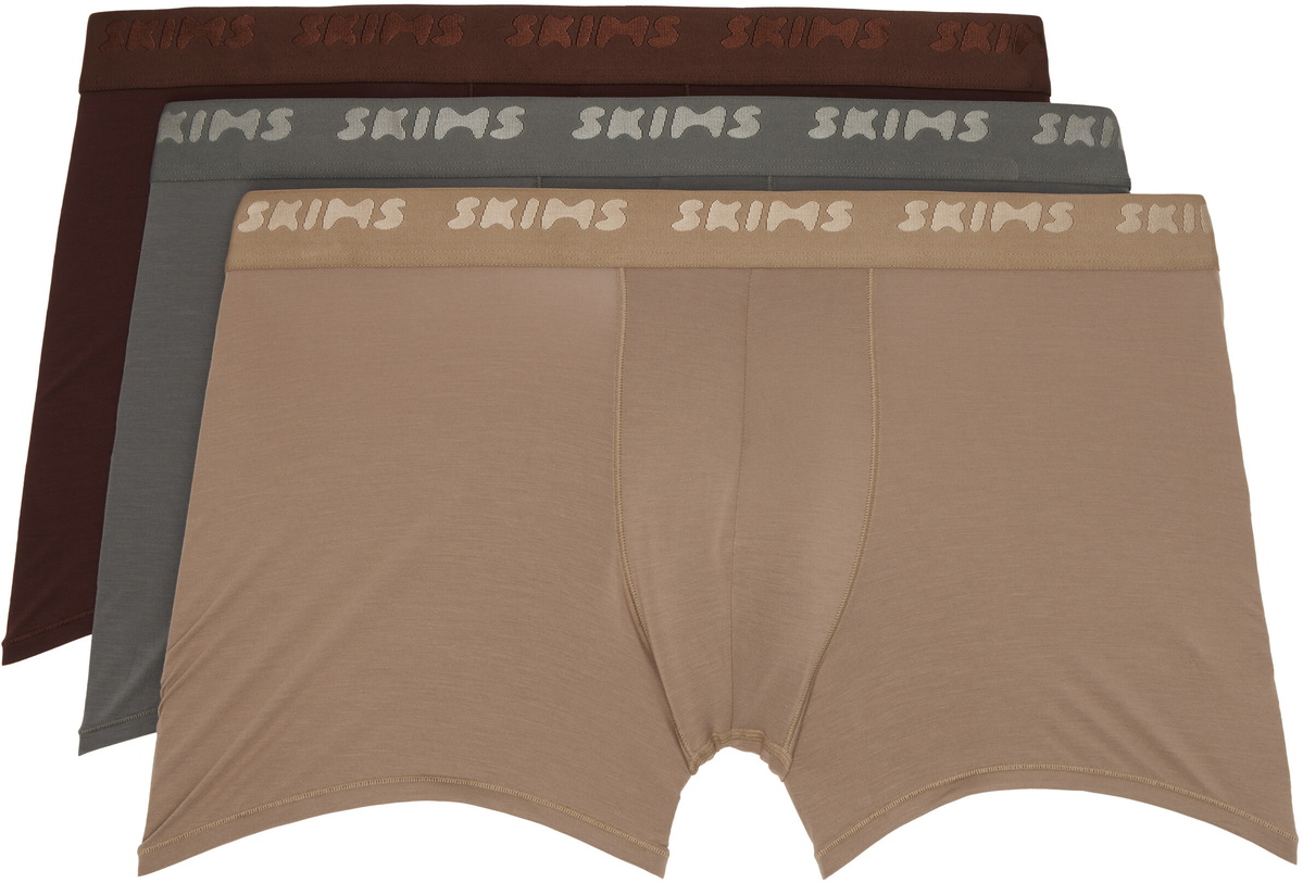 SKIMS Three-Pack Multicolor SKIMS Stretch 3 Boxer Briefs