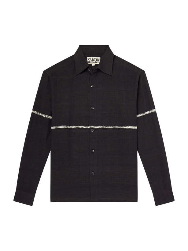 Photo: Kartik Research - Rabari Embroidered Cotton Shirt - Brown