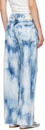 rag & bone Blue Logan Wide-Leg Jeans