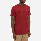 A.P.C. Men's VPC Logo T-Shirt in Burgundy