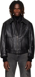 Enfants Riches Déprimés Black 'Combattimento' Leather Jacket