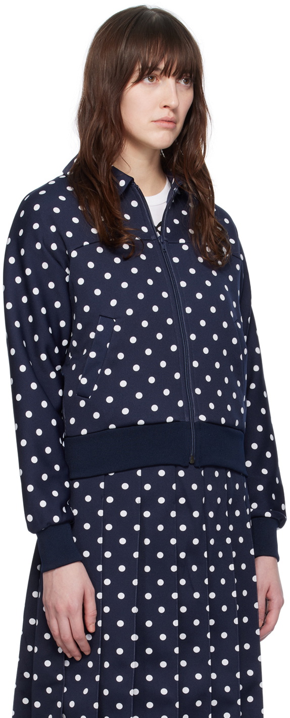 Comme des Garçons Girl Navy Polka Dot Track Jacket Comme des