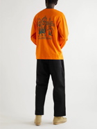 Flagstuff - Printed Cotton-Jersey T-Shirt - Orange