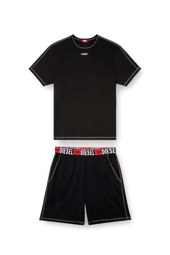 Photo: Diesel Short pyjamas in cotton jersey - Pajamas Mens in Black