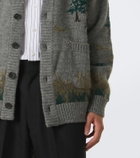 Junya Watanabe Intarsia wool and mohair-blend cardigan