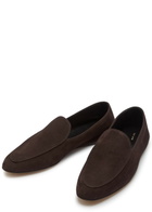 The Row Awar Suede Loafers Brown