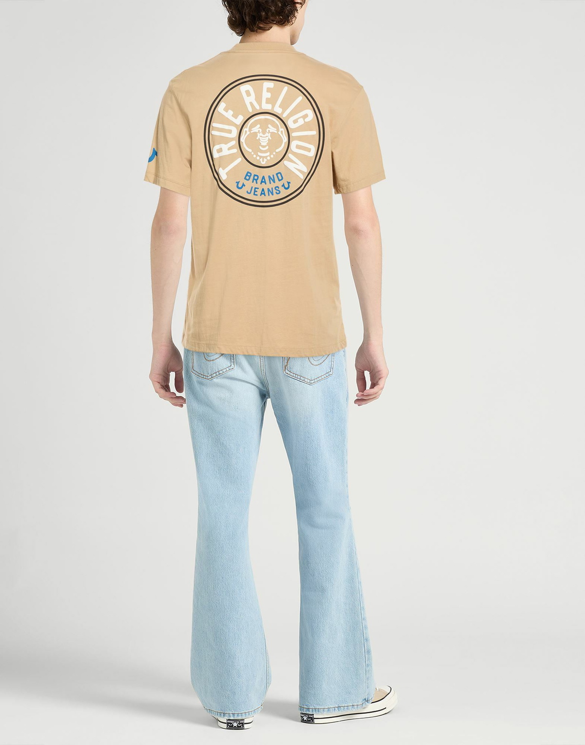 True Religion Mens T-shirt in Beige