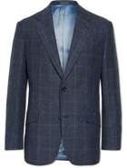 RICHARD JAMES - Slim-Fit Prince of Wales Checked Linen and Wool-Blend Suit Jacket - Blue