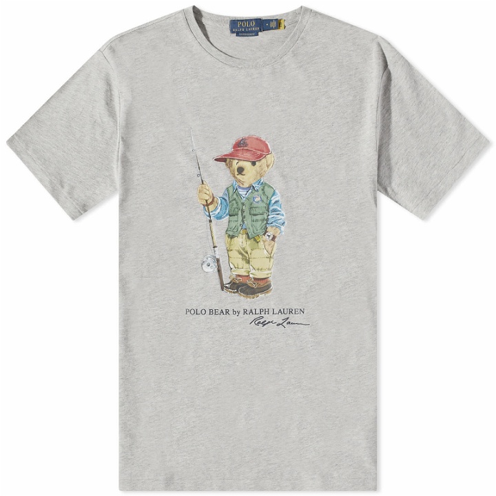 Photo: Polo Ralph Lauren Men's Fishing Bear T-Shirt in Andover Heather