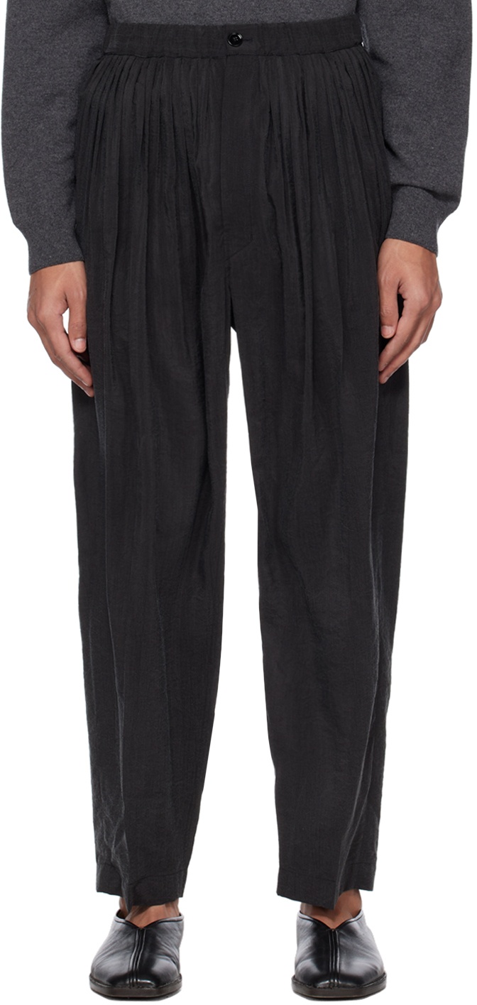 LEMAIRE Gray Pleated Trousers Lemaire