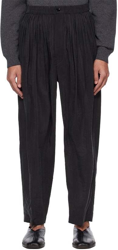 Photo: LEMAIRE Gray Pleated Trousers