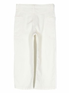 Bonpoint White Straight-Leg Canvas Trousers