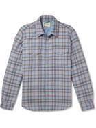 Aspesi - Checked Padded Wool-Blend Shirt - Blue