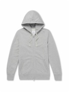 Reigning Champ - Slim-Fit Mélange Loopback Cotton-Jersey Zip-Up Hoodie - Gray
