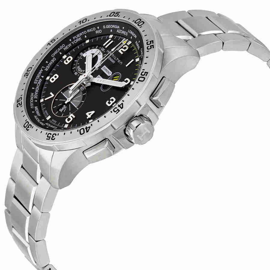 Hamilton Worldtimer Chronograph Black Dial Mens Watch H76714135