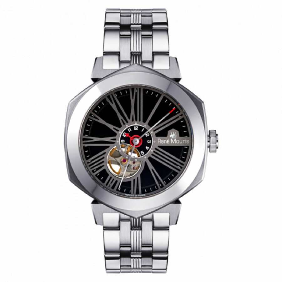 Rene Mouris Mythique GMT Black Dial Mens Watch 70108RM2