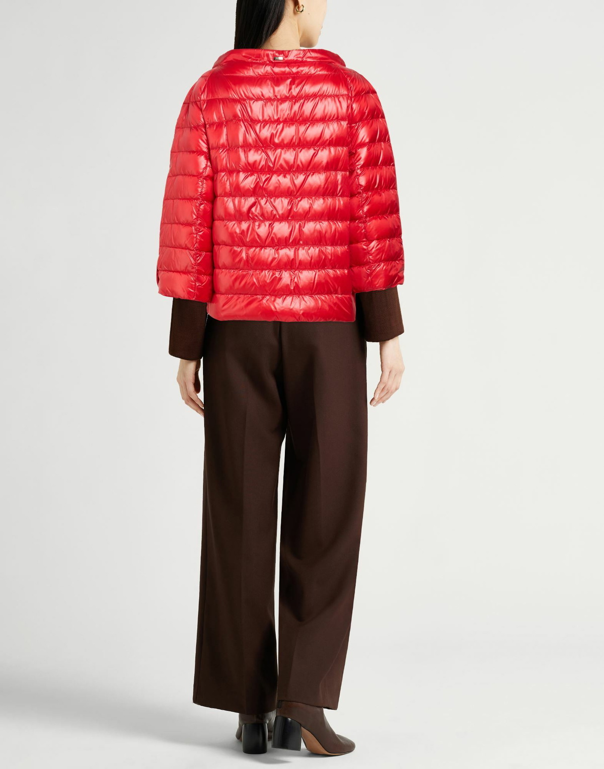 Herno Iconico Womens Puffer in Tomato red