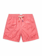 Altea - Slim-Fit Mid-Length Printed Swim Shorts - Pink