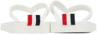 Thom Browne White RWB Strip Flip Flops