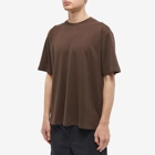 Auralee Men's Cotton Mesh T-Shirt in Dark Brown