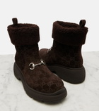 Gucci Yaga GG suede ankle boots