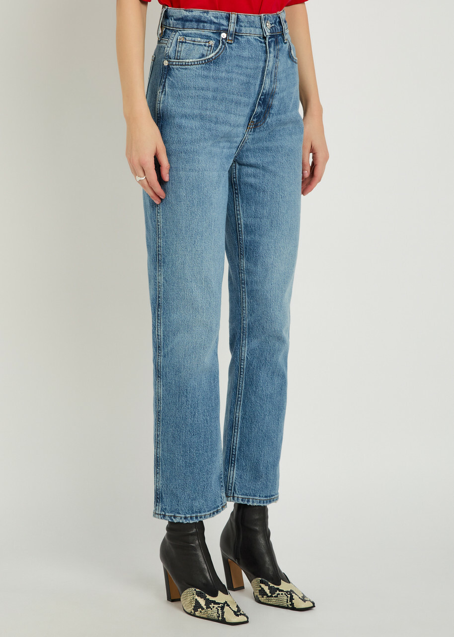 Anine Bing Jane Slim-leg Jeans Blue