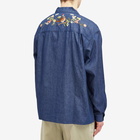 YMC Men's Wray Embroidered Shirt in Indigo