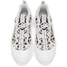 Burberry White and Beige Vintage Check Arthur Sneakers