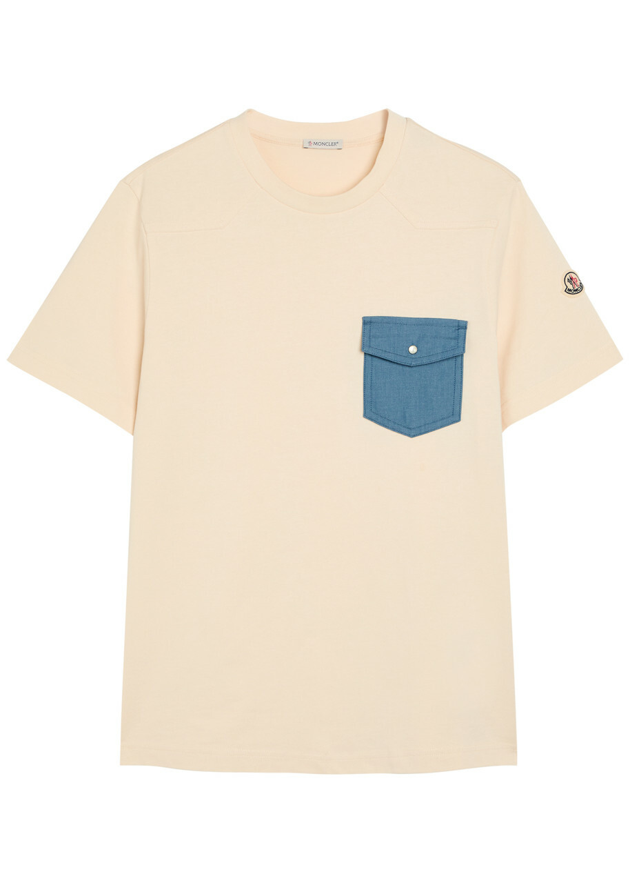 Moncler Patch-pocket Cotton T-shirt Multicoloured 1