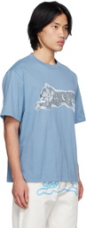 ICECREAM Blue Iced Out Running Dog T-Shirt