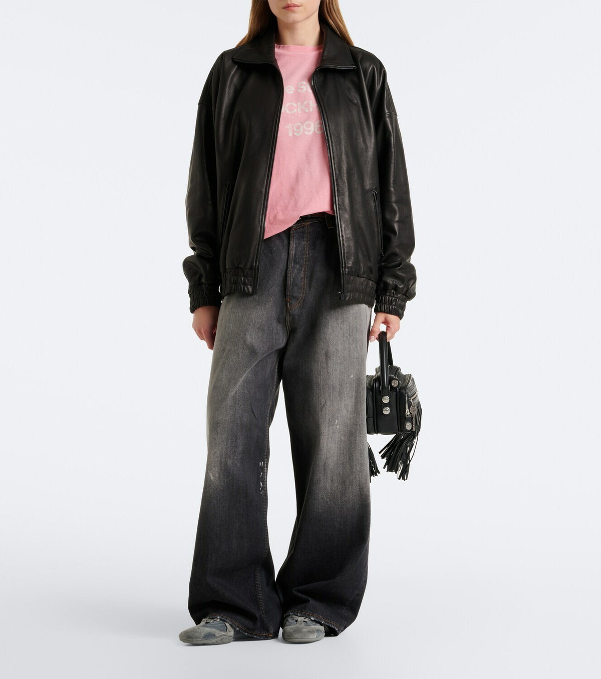 Acne Studios Logo cotton and hemp jersey T-shirt