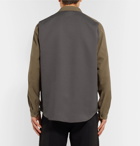 And Wander - Reflective-Trimmed Shell and Mesh Shirt - Army green