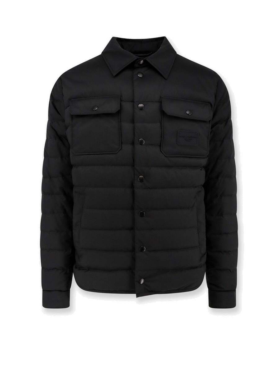Dolce & Gabbana Black Hooded Parka Winter Men Coat Jacket