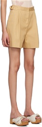 See by Chloé Beige Pleated Shorts