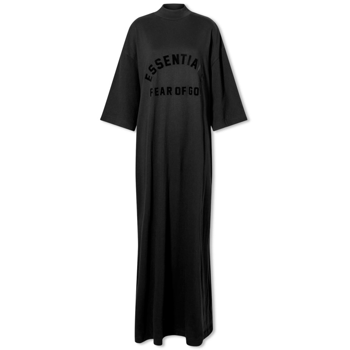 Photo: Fear of God ESSENTIALS Women's 3/4 Sleeve Dress in Black