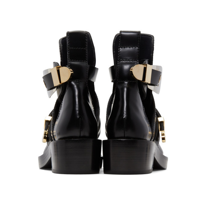 Balenciaga Black Buckles Boots Balenciaga